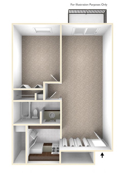 one bedroom apartment floor plan
